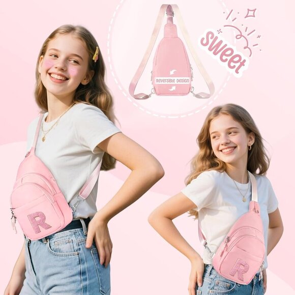 Cute Adjustable Pink Fanny Pack with Wallet for Tween Girls 6-14 Years Old - Picture 3 of 7